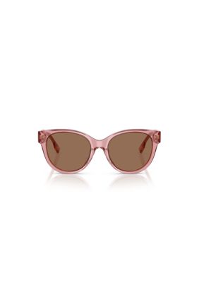 Tory Burch Women's TY7236U Round 54mm Sunglasses, Pink