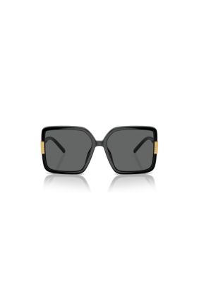 Tory Burch Women's TY9075U Square 57mm Sunglasses, Grey
