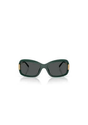 Tory Burch Women's TY9077U Rectangle 56mm Sunglasses, Grey