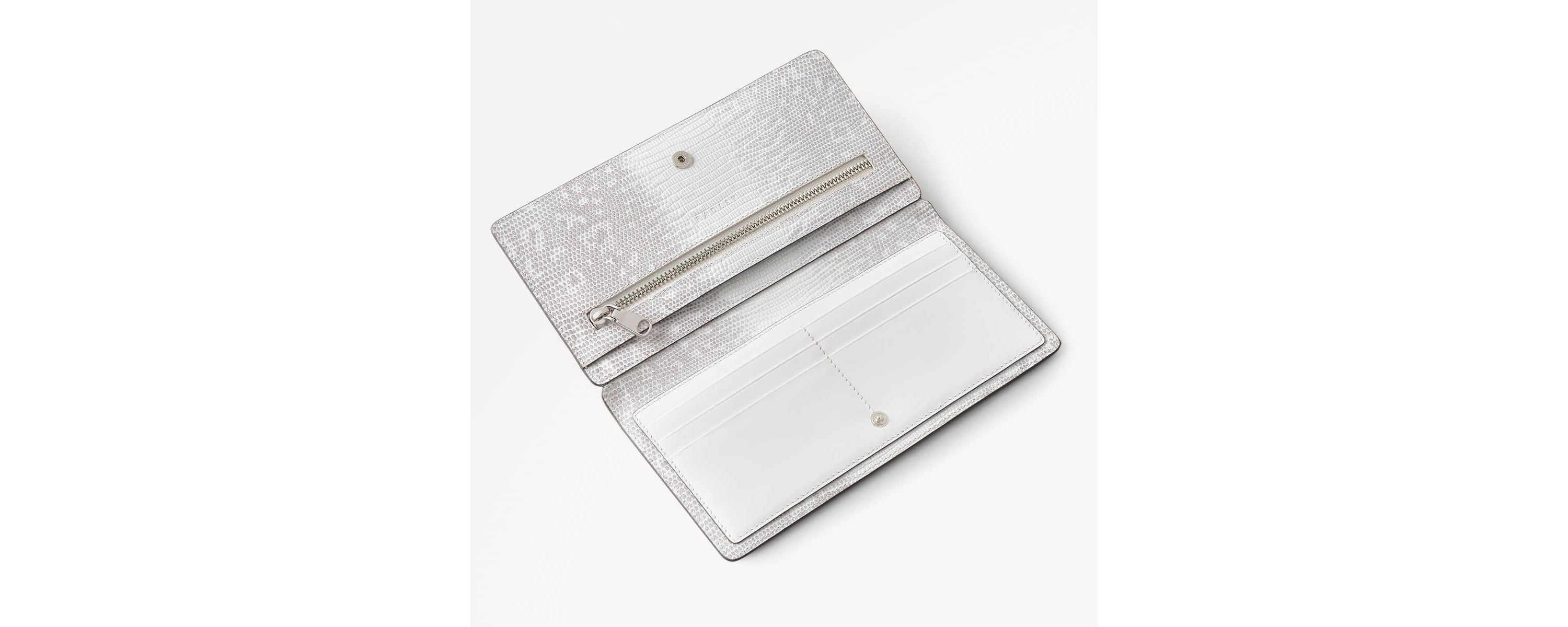 Coin Street Faux Lizard Large Bifold Wallet