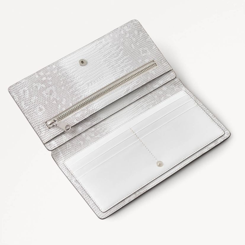 Coin Street Faux Lizard Large Bifold Wallet
