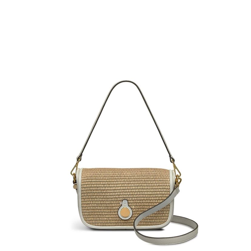 Bathurst Mews  Raffia Small Flapover Crossbody