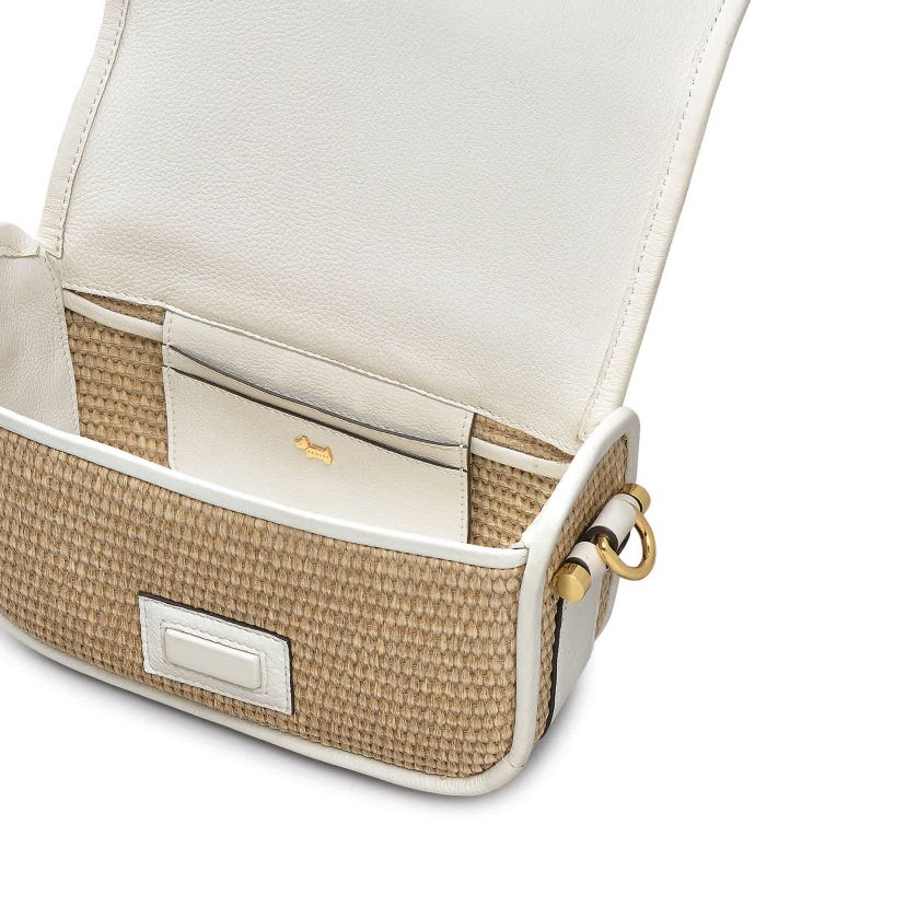 Bathurst Mews  Raffia Small Flapover Crossbody