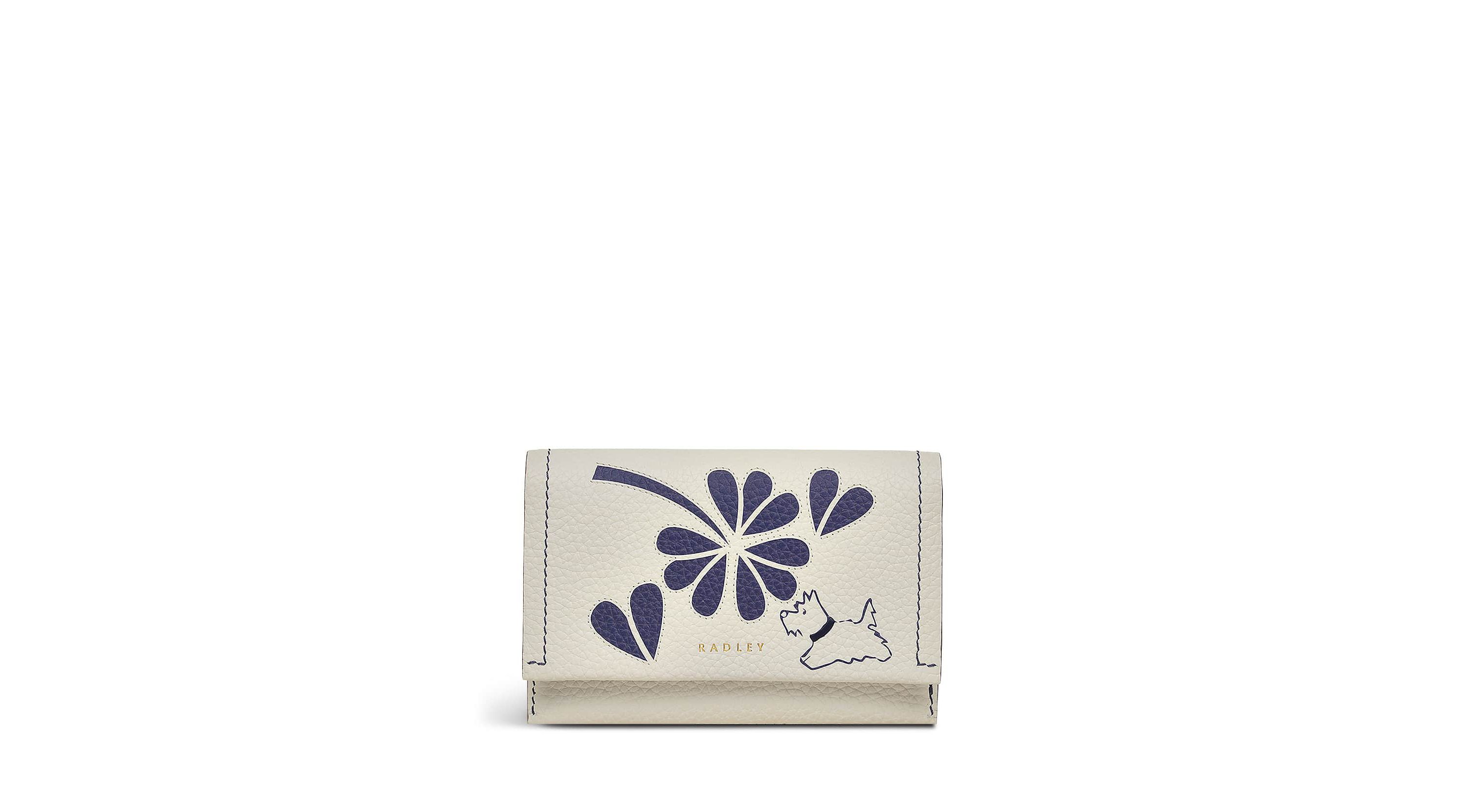 Cut Out Floral Medium Flapover Wallet