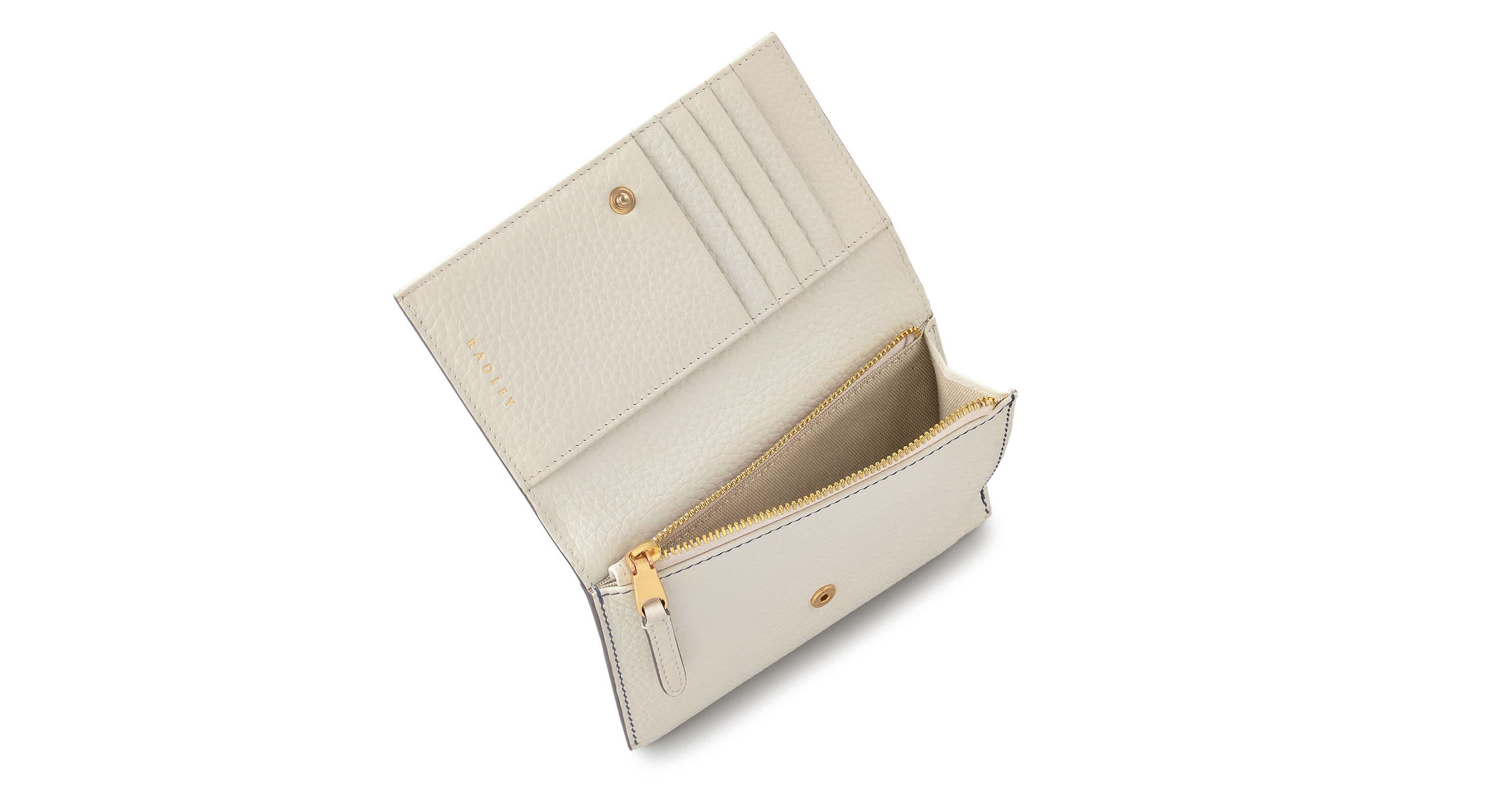 Cut Out Floral Medium Flapover Wallet