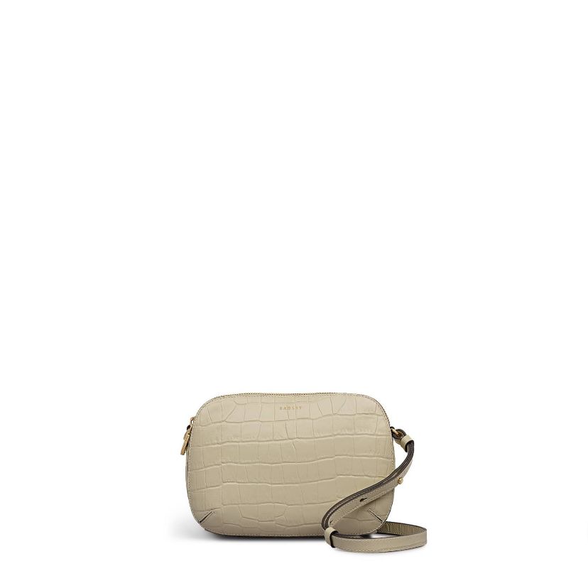 Dukes Place Faux Croc Medium Ziptop Crossbody