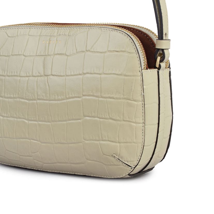 Dukes Place Faux Croc Medium Ziptop Crossbody