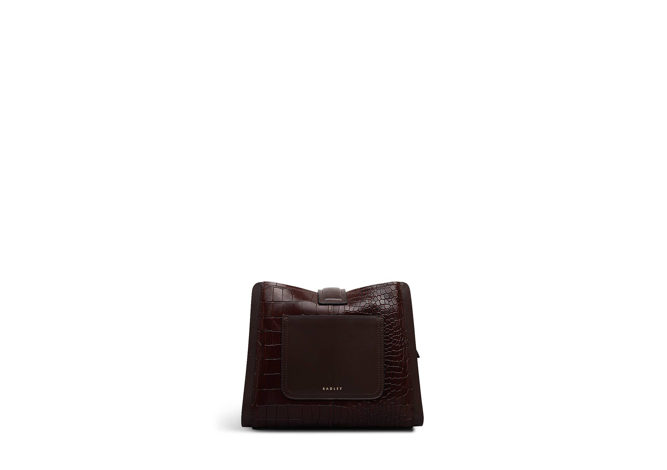 Sloane Mews Faux Croc Small Ziptop Cross Body