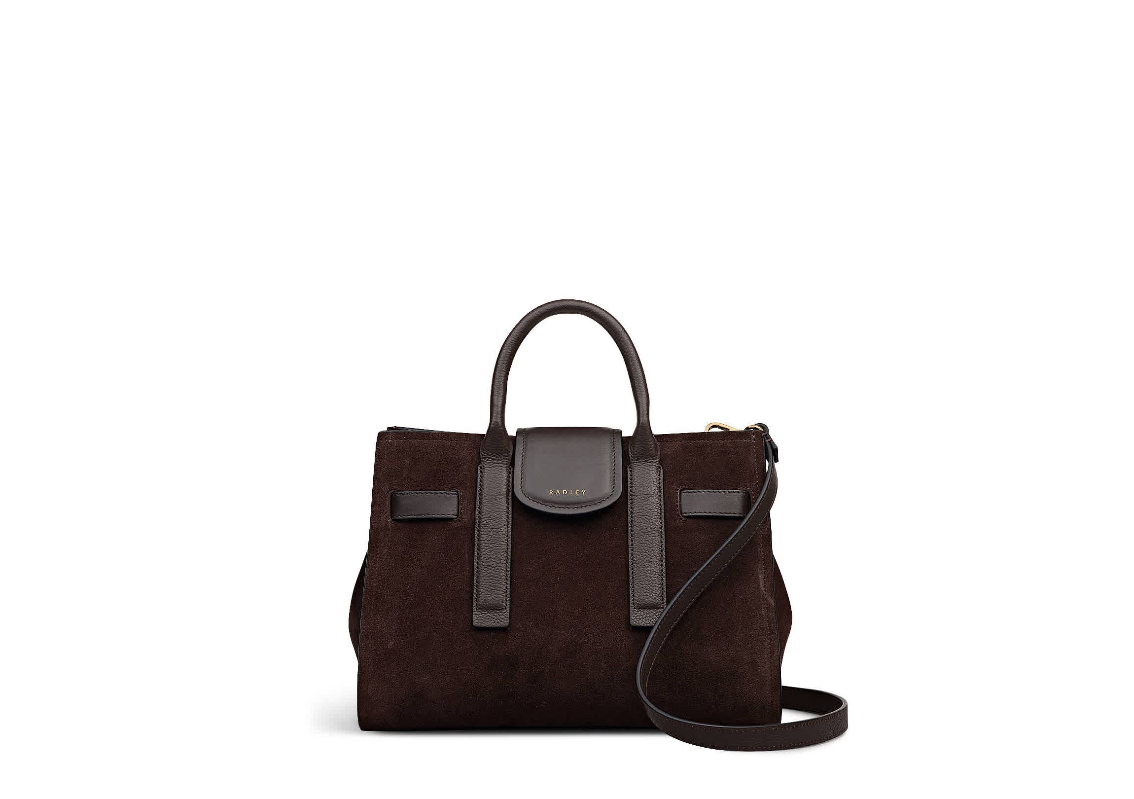 St Pancras Lane Suede Small Open Top Grab