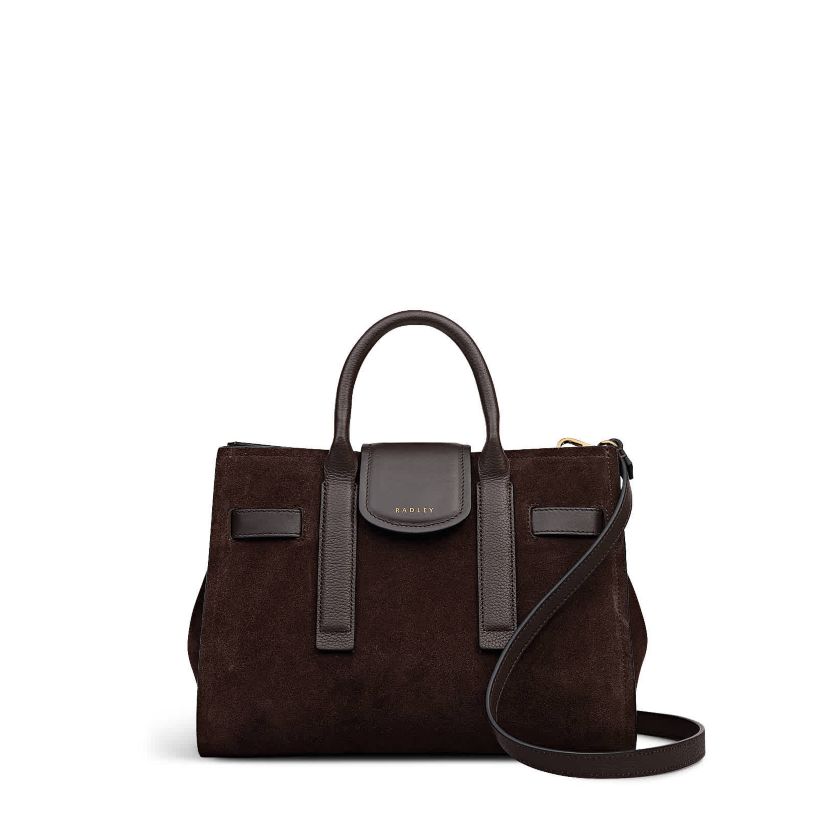 St Pancras Lane Suede Small Open Top Grab