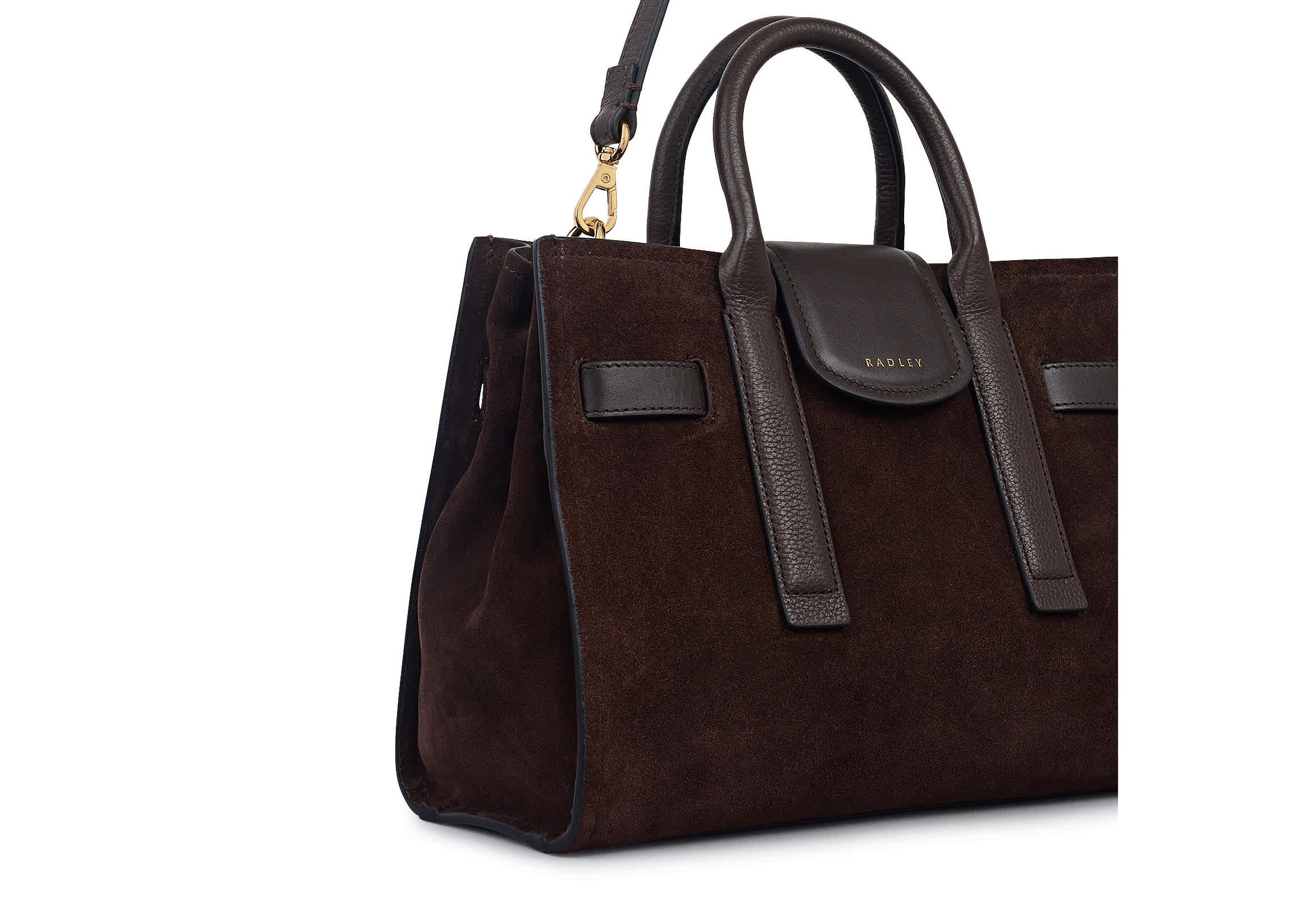 St Pancras Lane Suede Small Open Top Grab