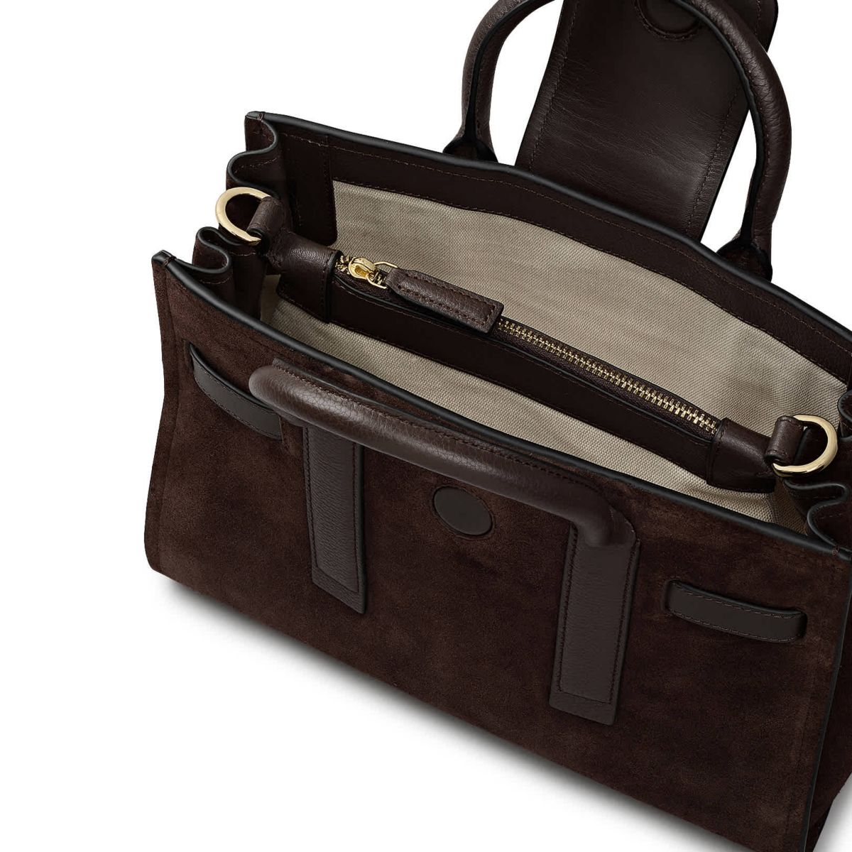 St Pancras Lane Suede Small Open Top Grab