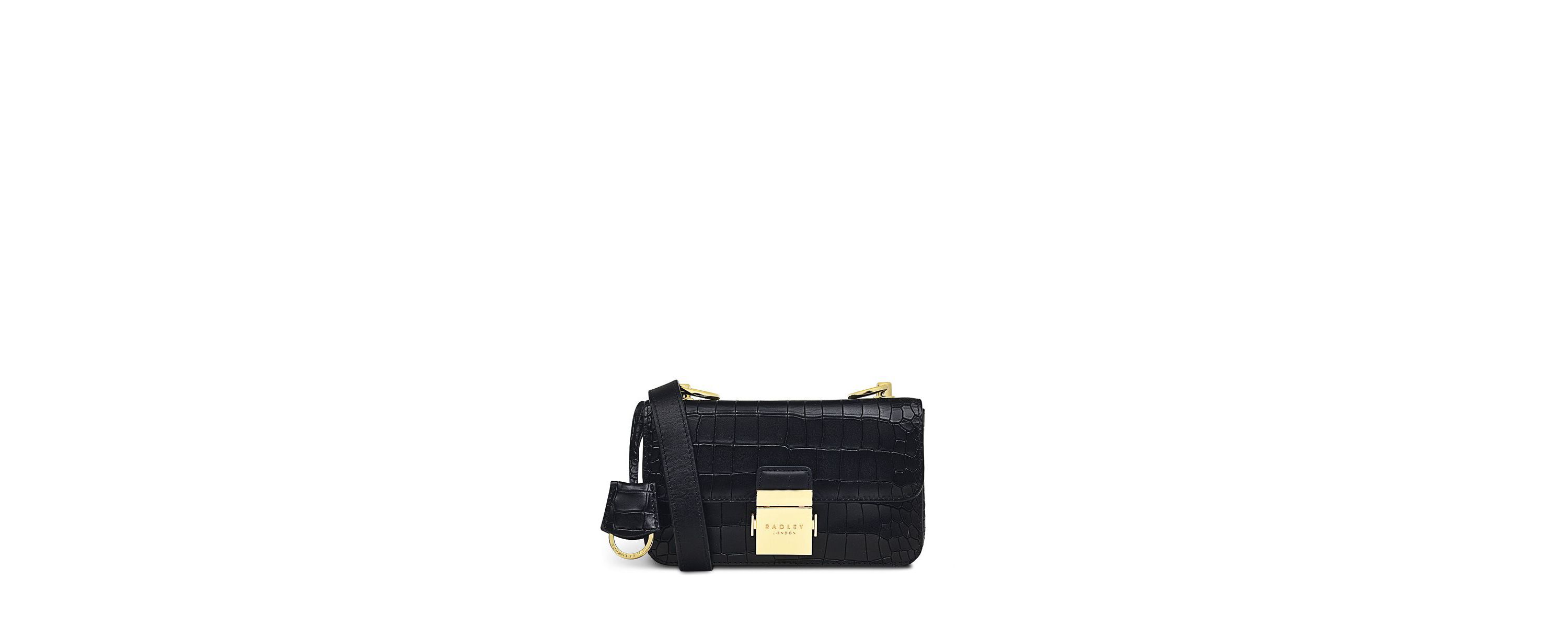 Hanley Close Faux Croc - Mini Flapover Crossbody