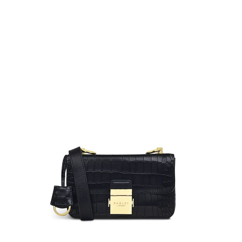 Hanley Close Faux Croc - Mini Flapover Crossbody