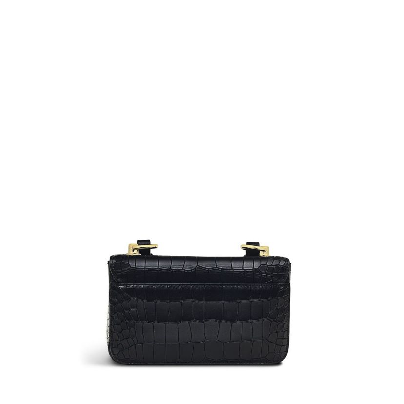 Hanley Close Faux Croc - Mini Flapover Crossbody