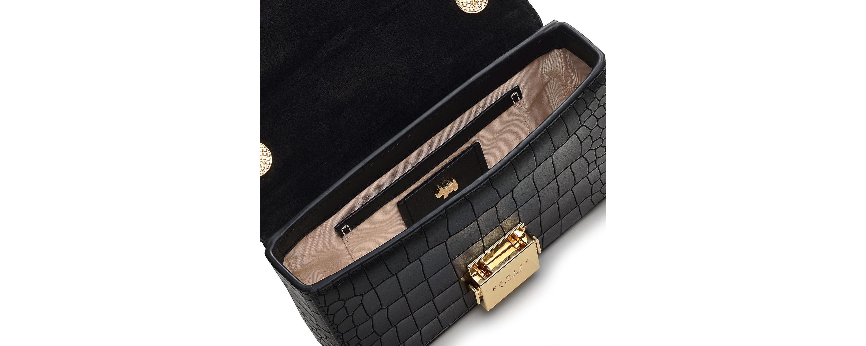 Hanley Close Faux Croc - Mini Flapover Crossbody