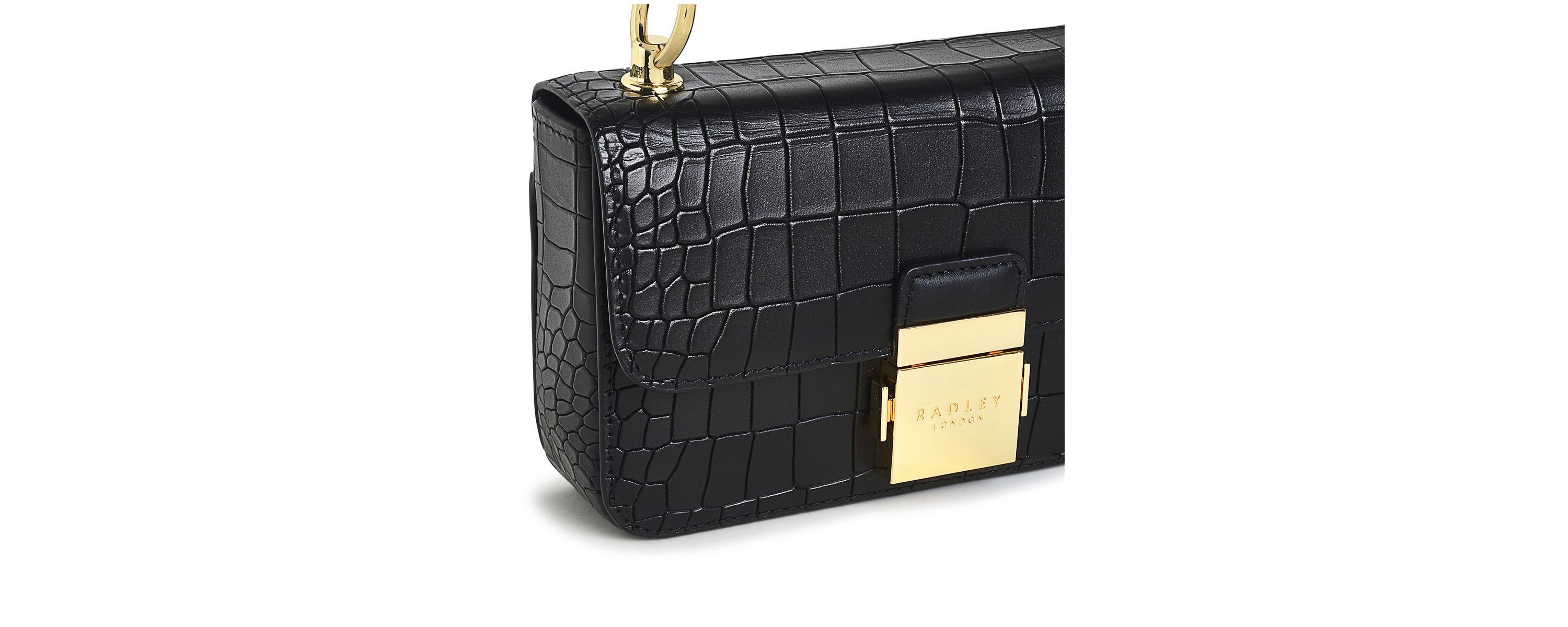 Hanley Close Faux Croc - Mini Flapover Crossbody