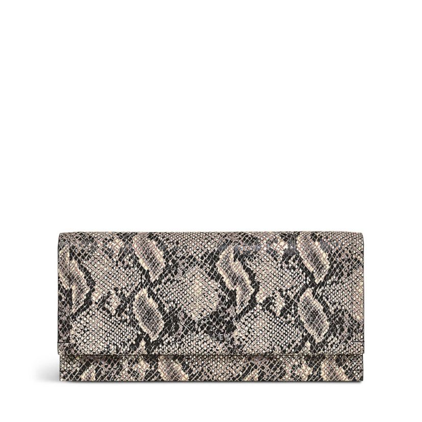 Oak Street - Faux Snake Large Flapover Wallet