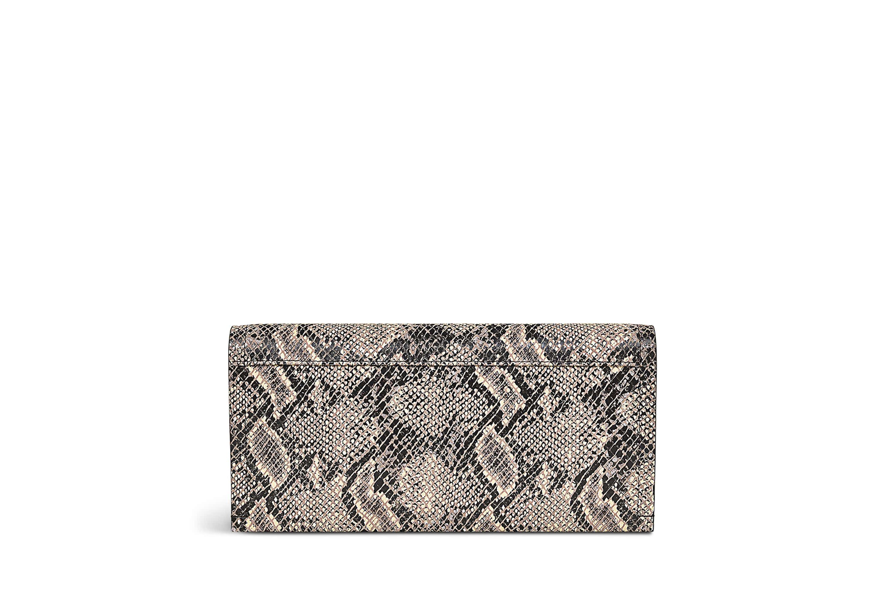 Oak Street - Faux Snake Large Flapover Wallet