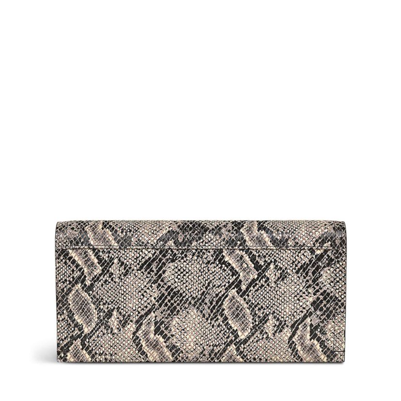 Oak Street - Faux Snake Large Flapover Wallet