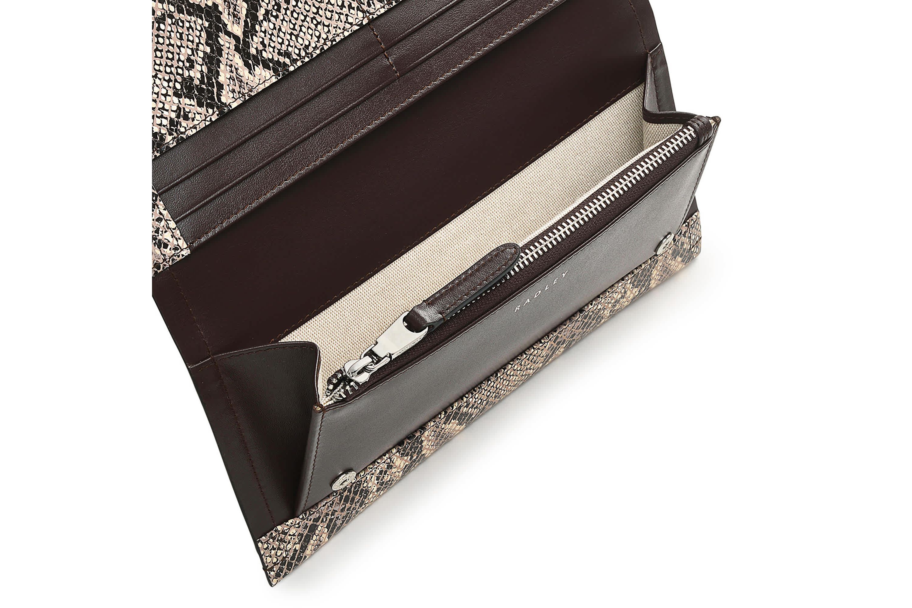 Oak Street - Faux Snake Large Flapover Wallet