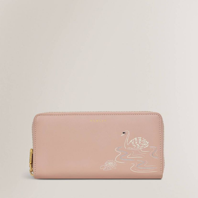Swan - Large Zip Around Wallet