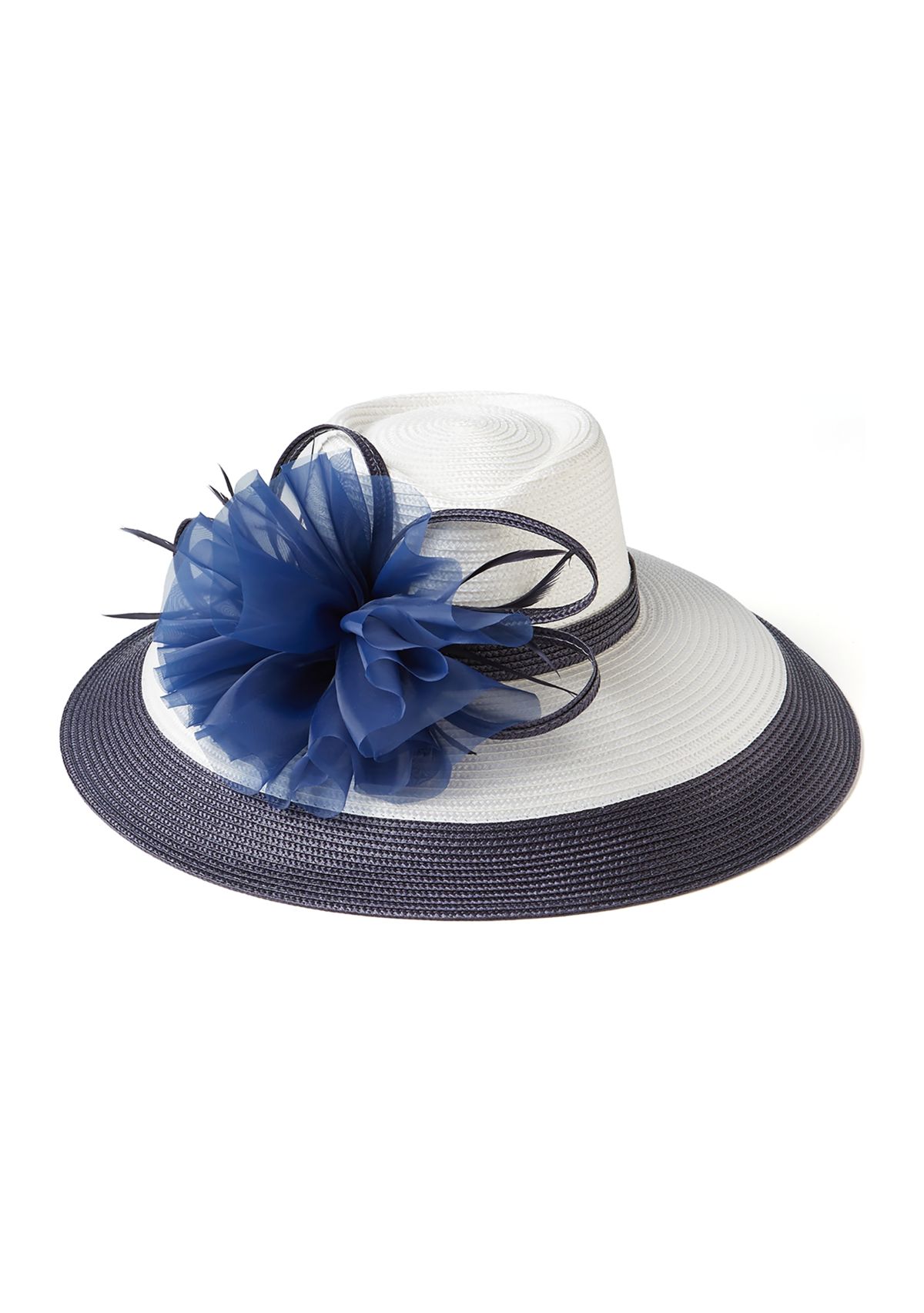 Two Tone Braid Large Romantic Profile Hat