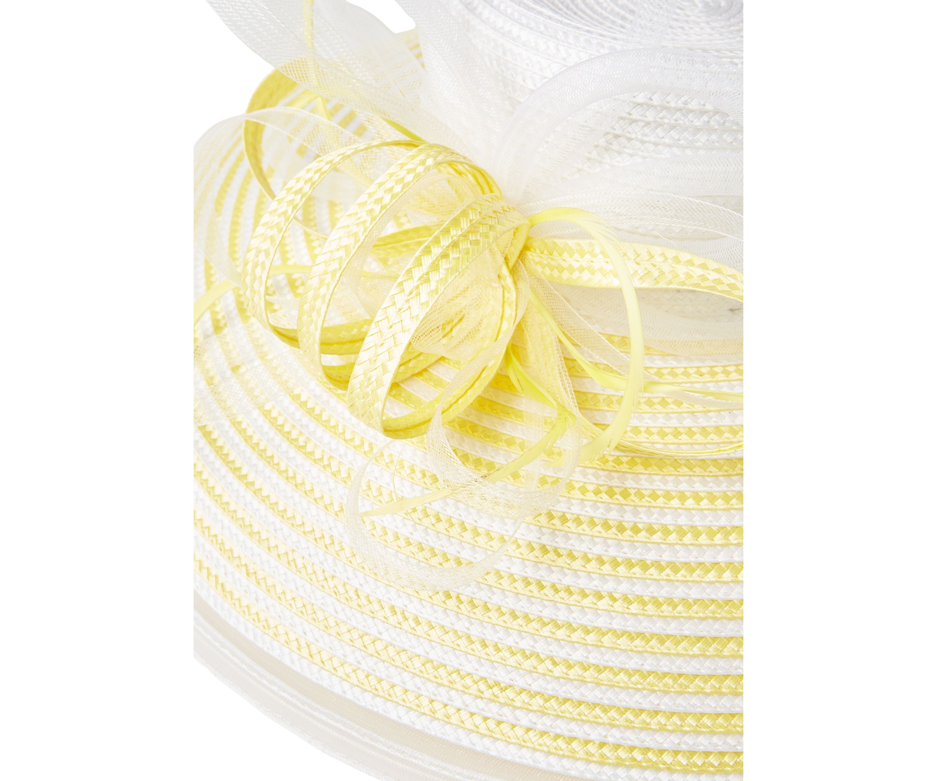 Stripe Sheer Wide Brim Hat