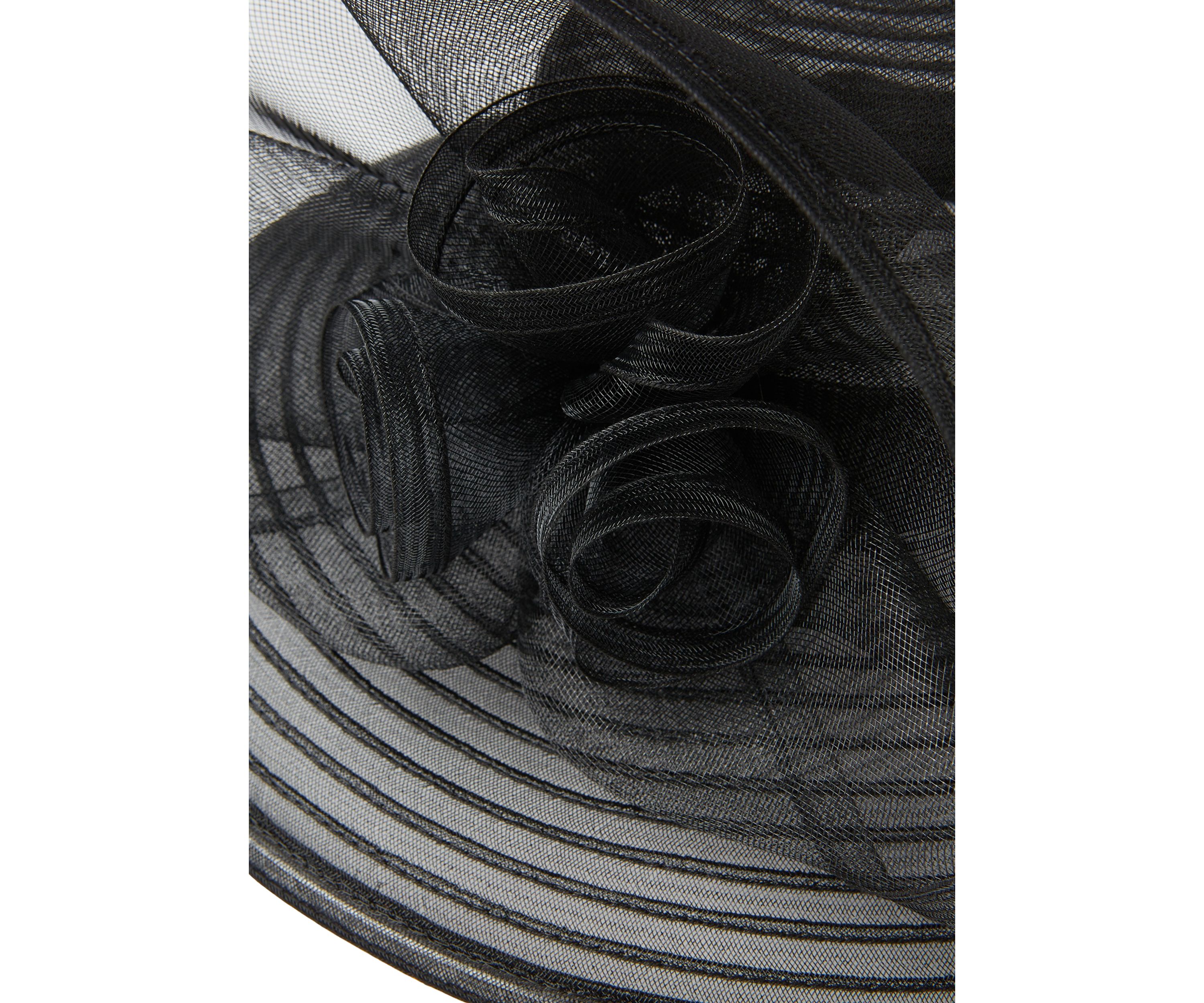 Stripe Sheer Wide Brim Hat