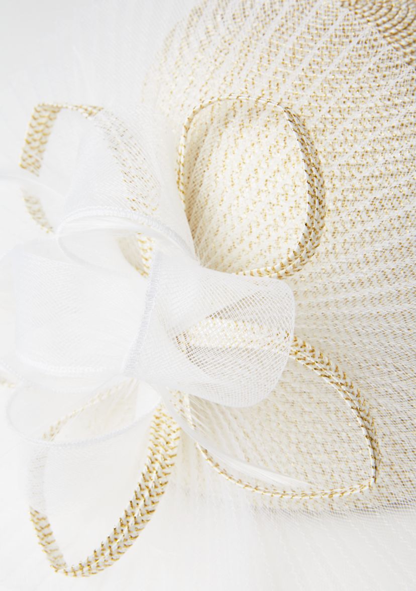 Metallic Braid Cloche Hat