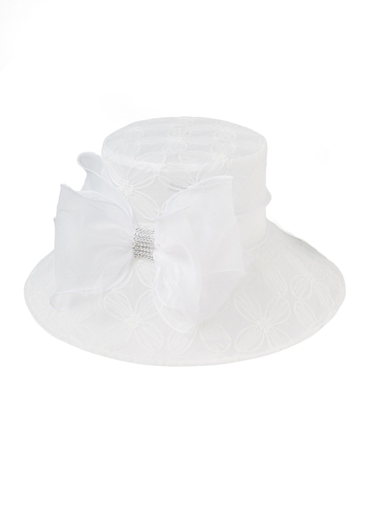 Textured Floral Downbrim Hat