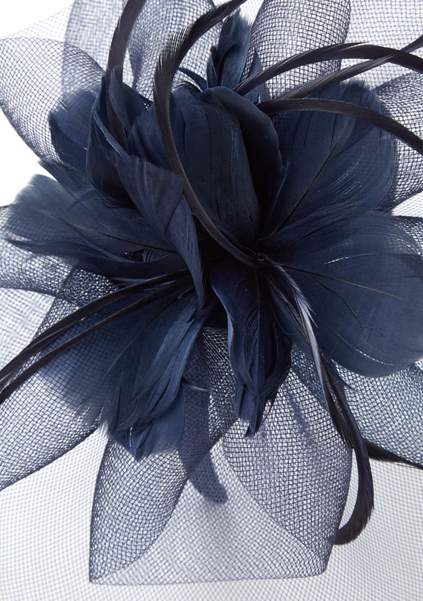 Net, feather Fascinator Headband Amazon.com: Women Elegant Fascinator Hat Flower Feather Mesh  main image 3
