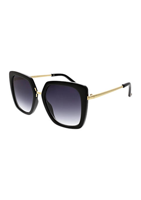 Oscar De La Renta Deep Oversized Square Sunglasses