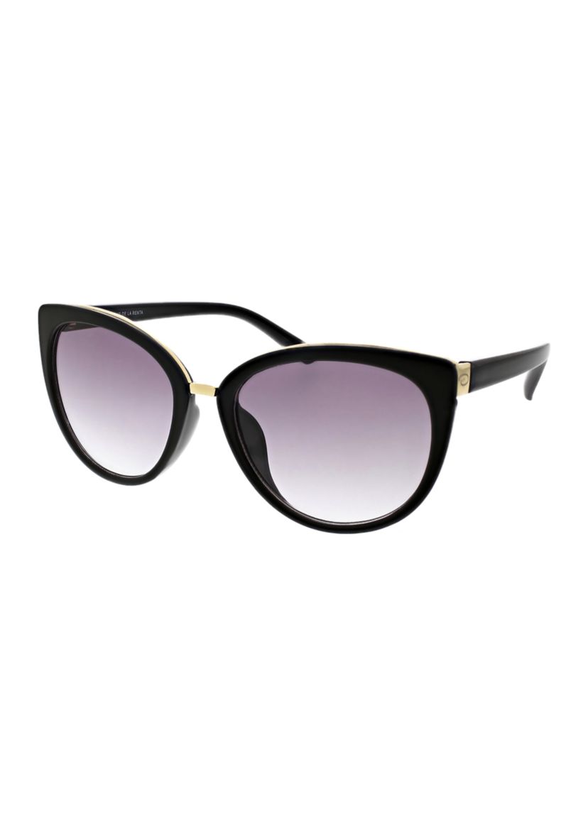 Glam Cat Sunglasses with Metal Inlay Bridge