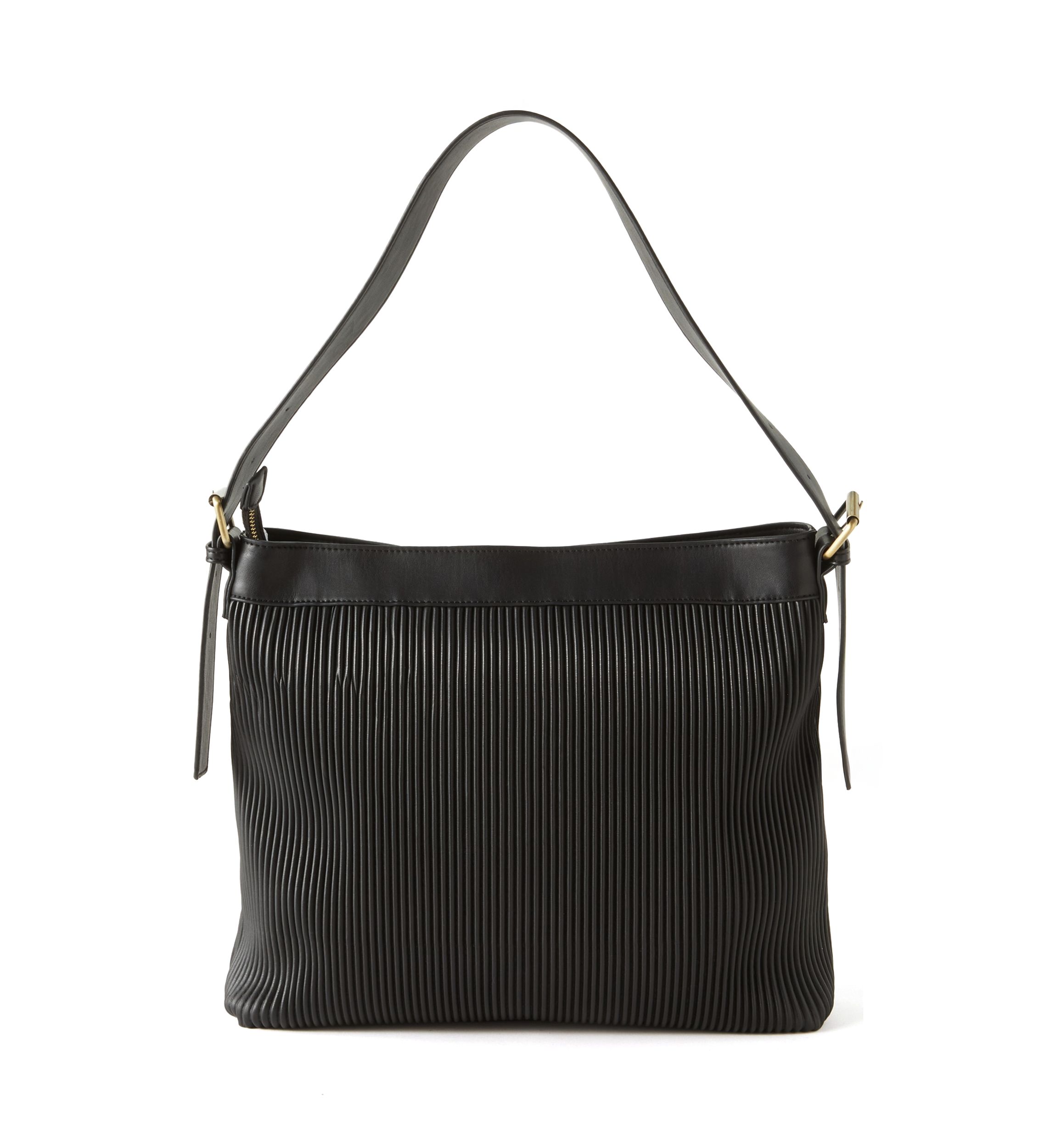 Ribbed Hobo Bag
