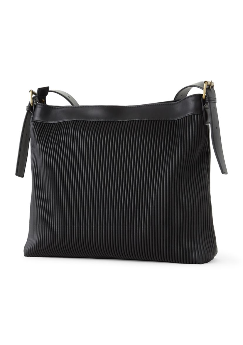 Ribbed Hobo Bag
