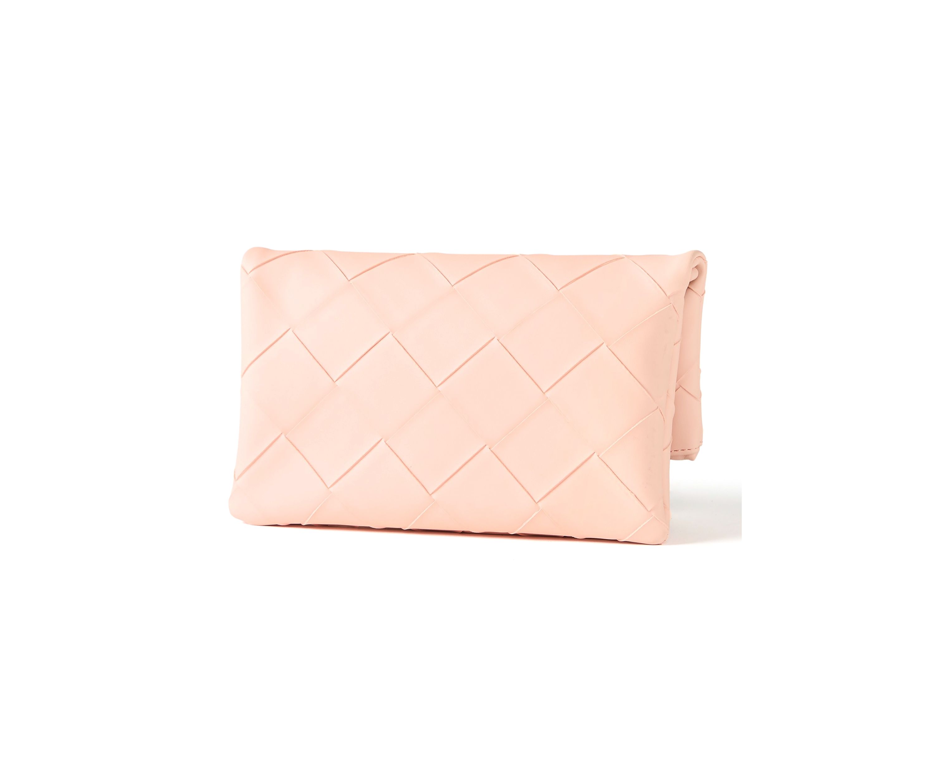 Faux Woven Clutch Crossbody Bag