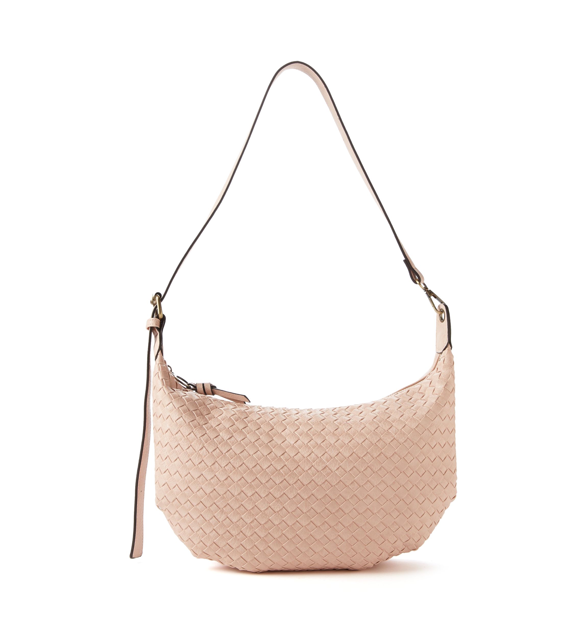 Woven Crescent Shoulder Bag