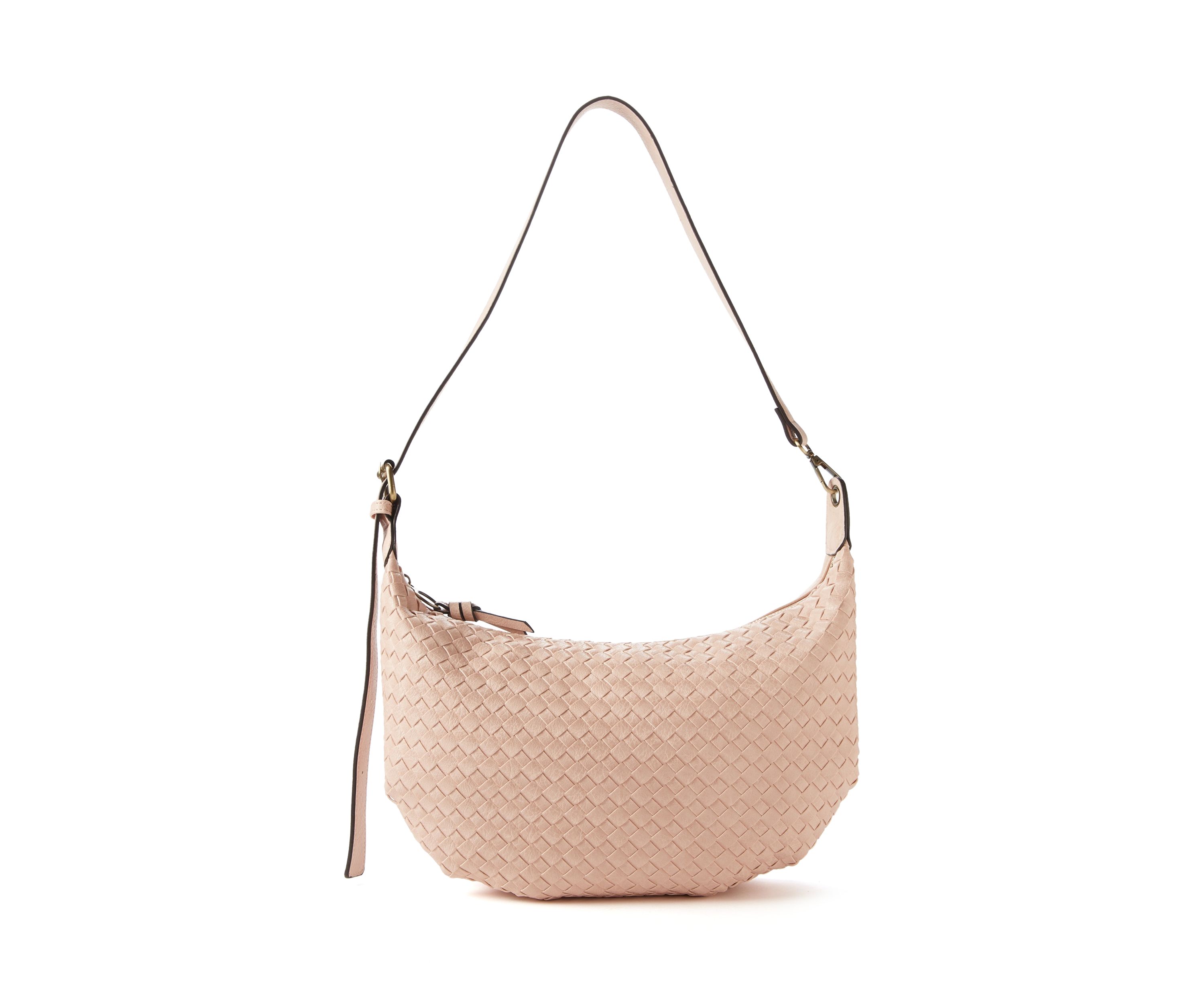 Woven Crescent Shoulder Bag