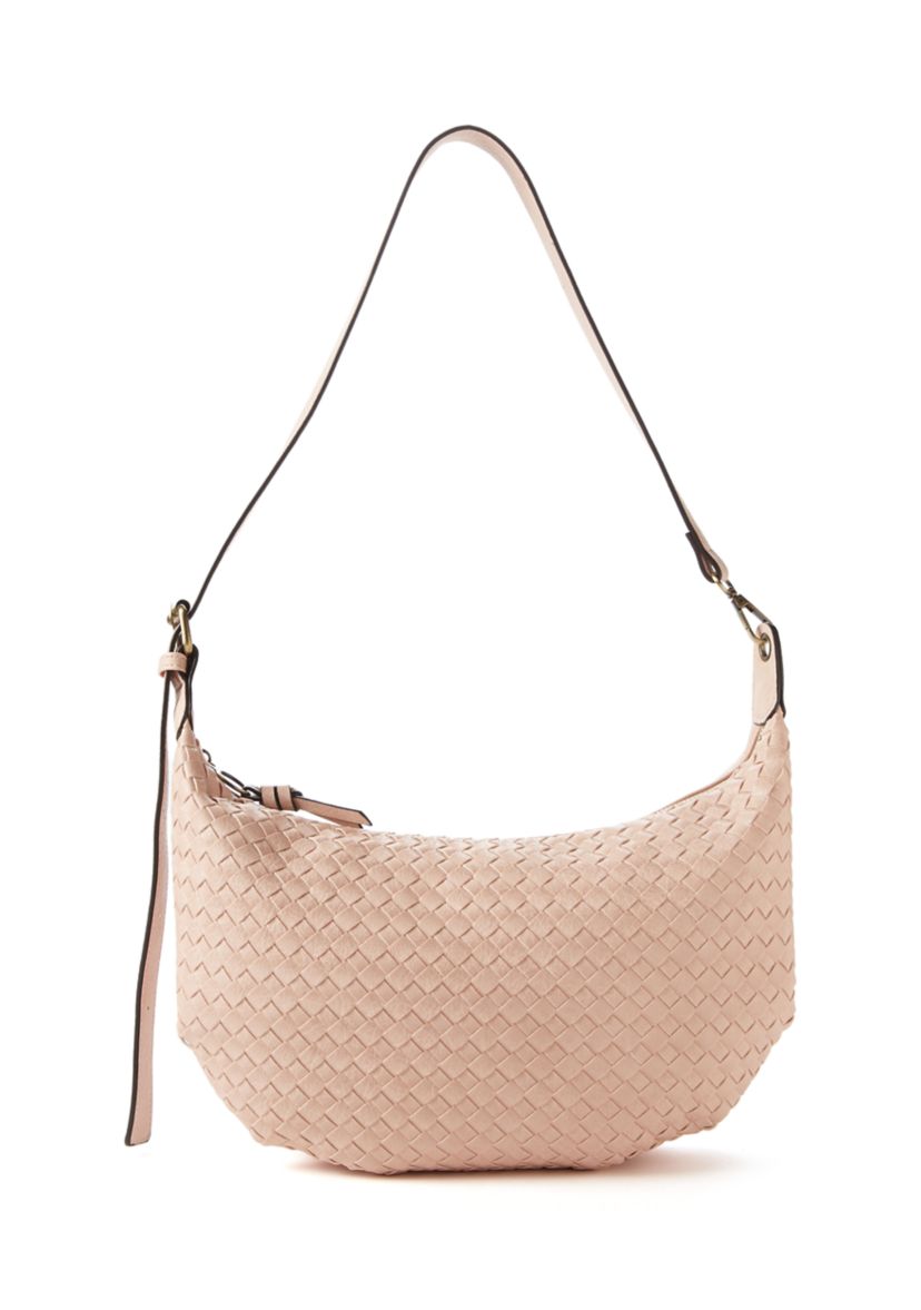 Woven Crescent Shoulder Bag