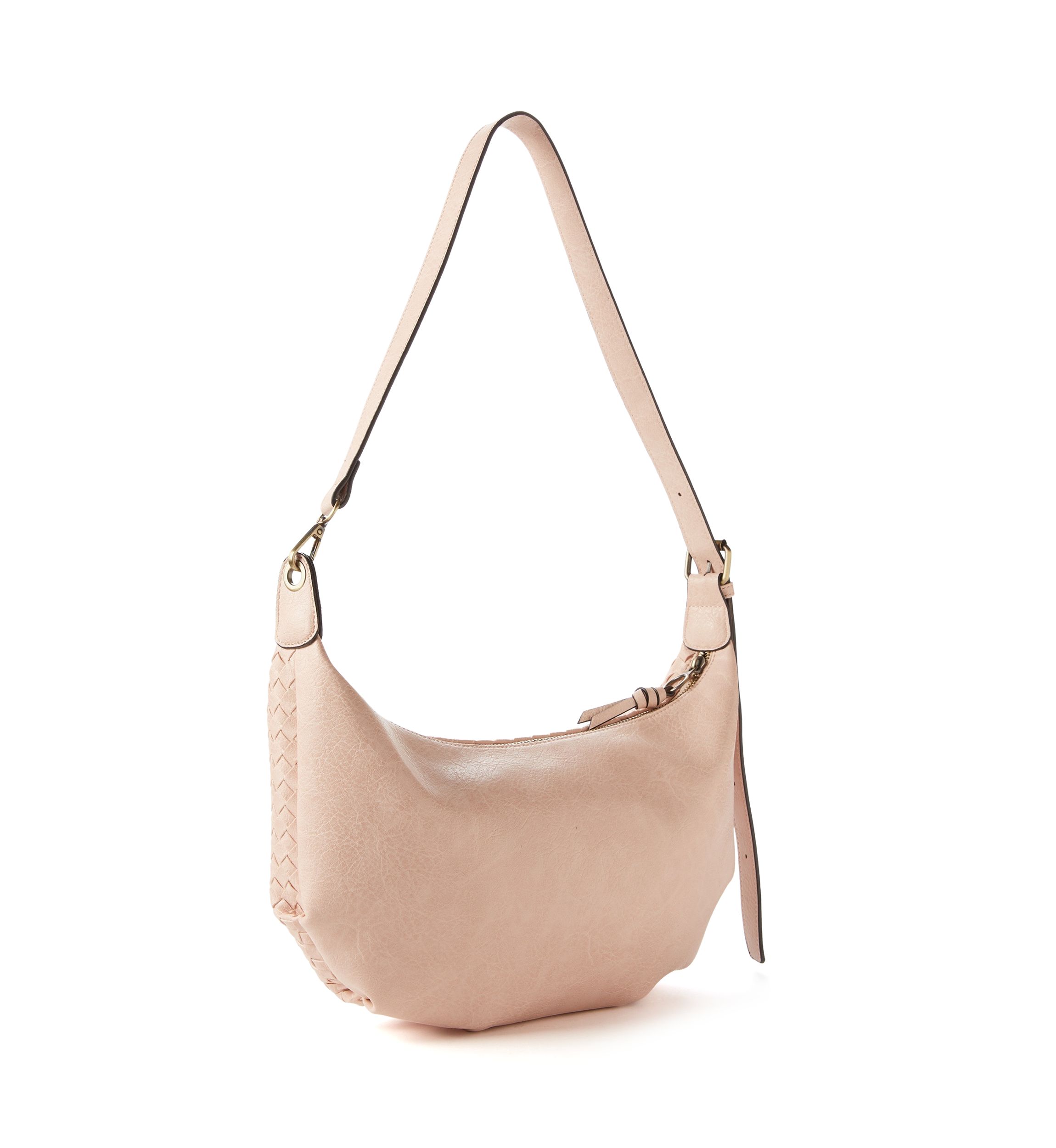 Woven Crescent Shoulder Bag
