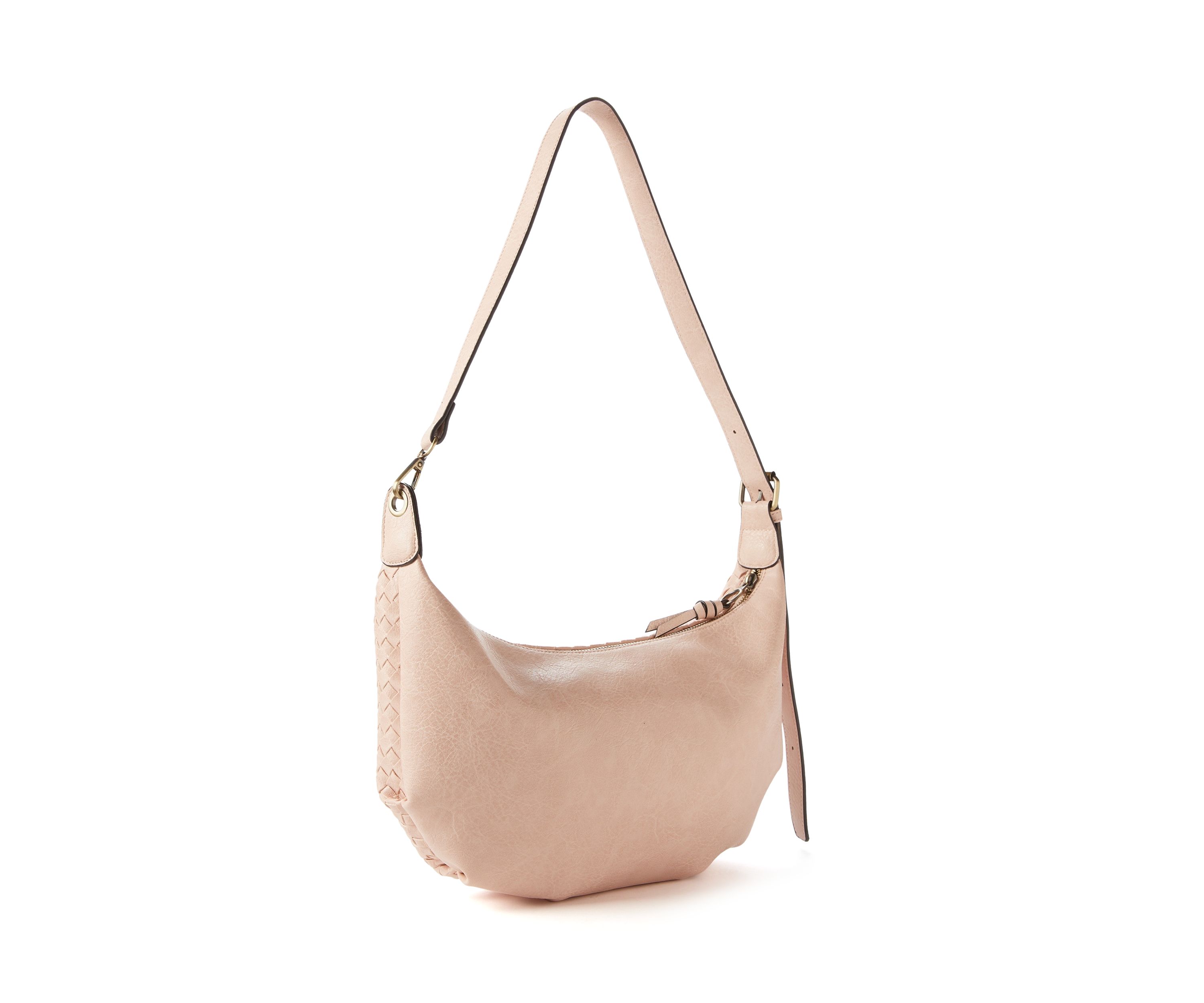Woven Crescent Shoulder Bag