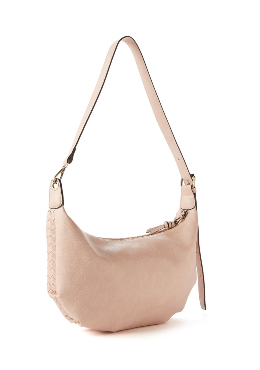 Woven Crescent Shoulder Bag