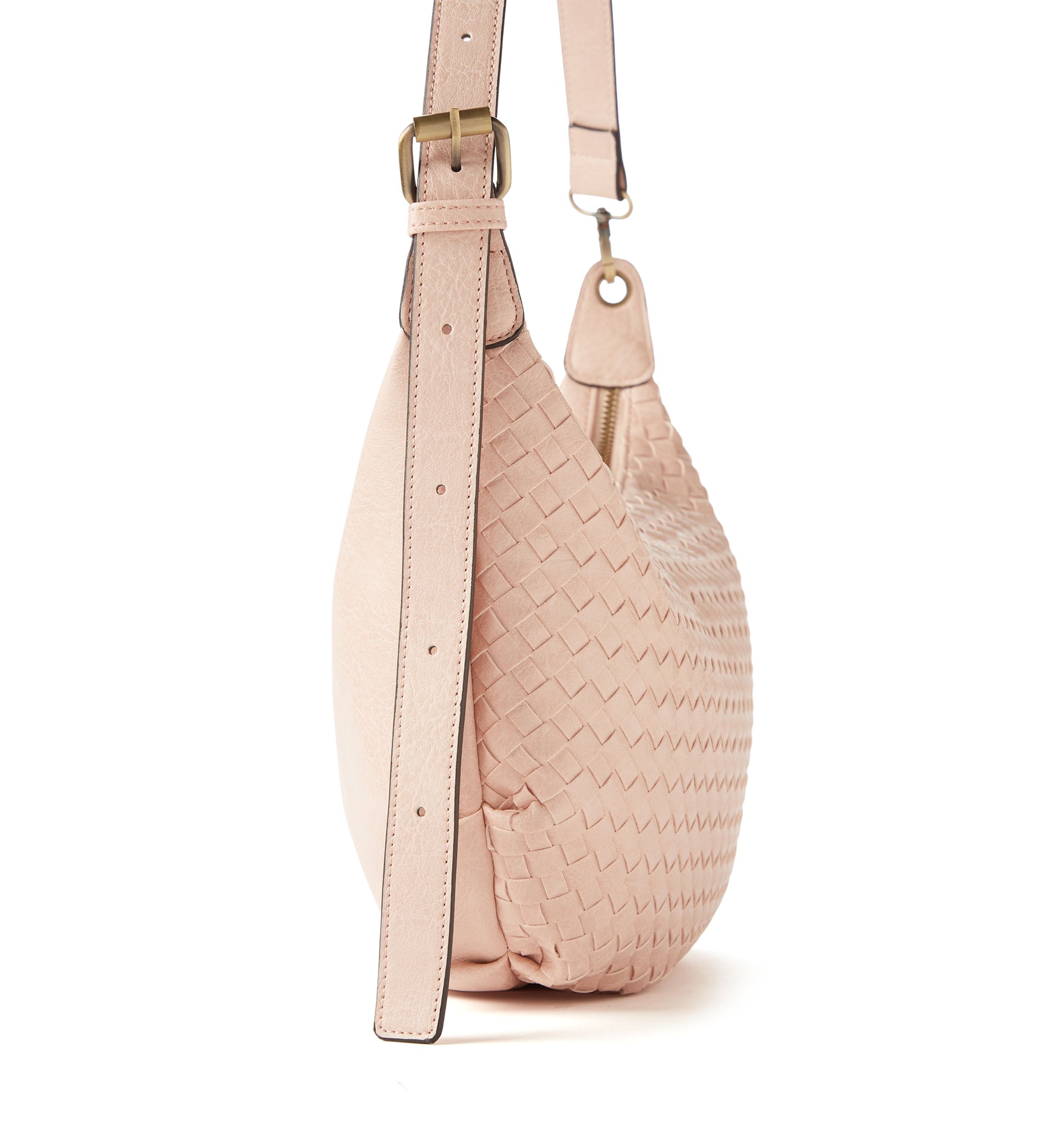 Woven Crescent Shoulder Bag