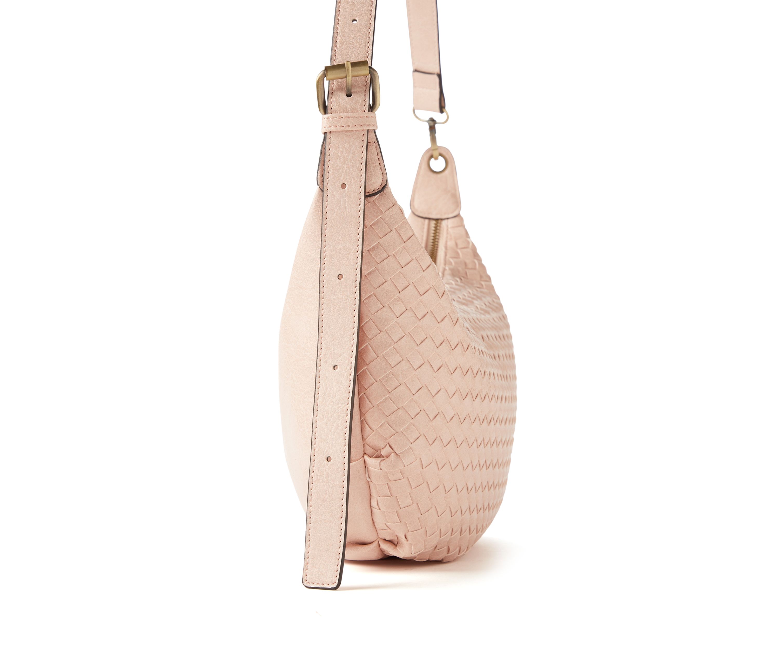 Woven Crescent Shoulder Bag
