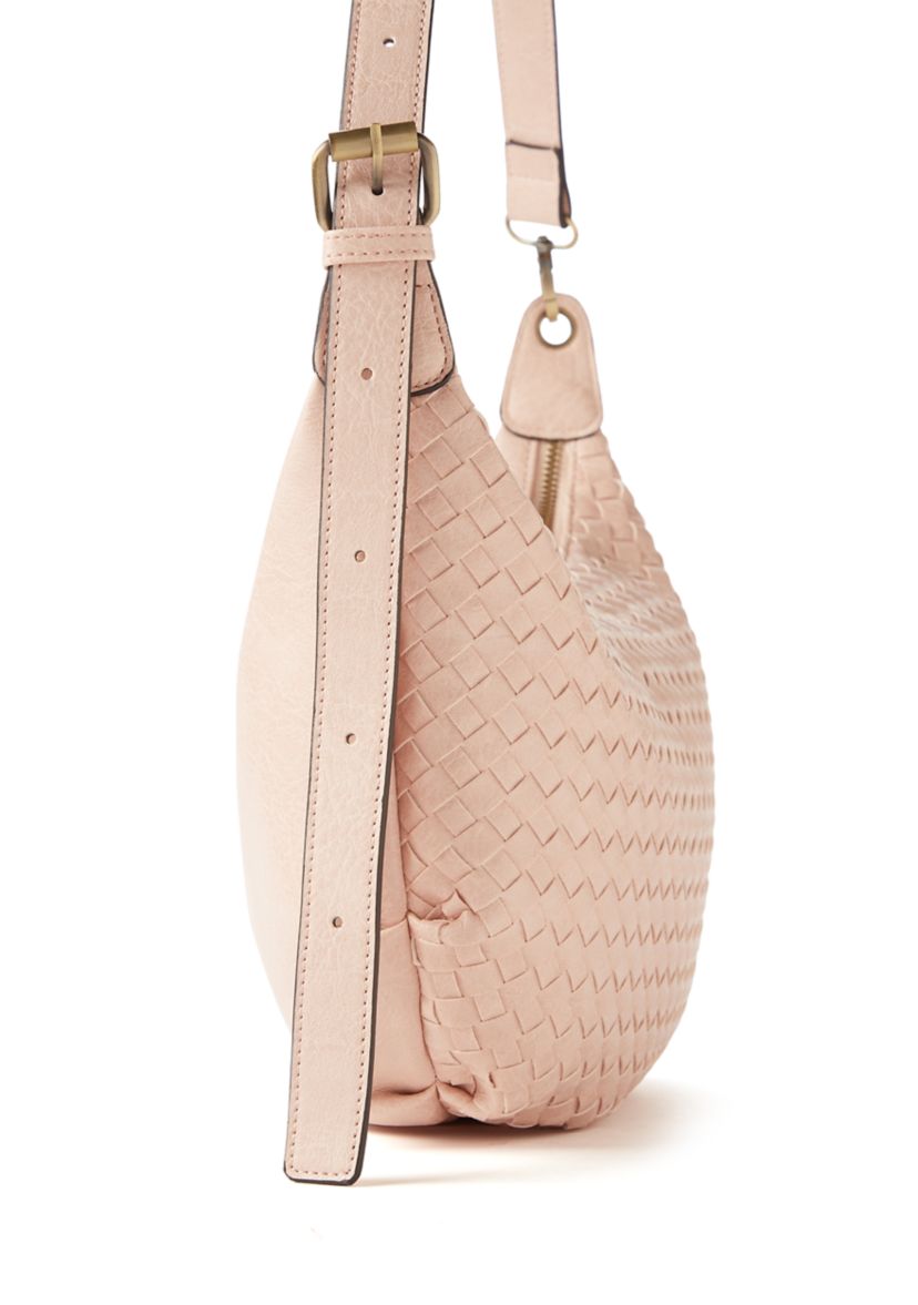 Woven Crescent Shoulder Bag