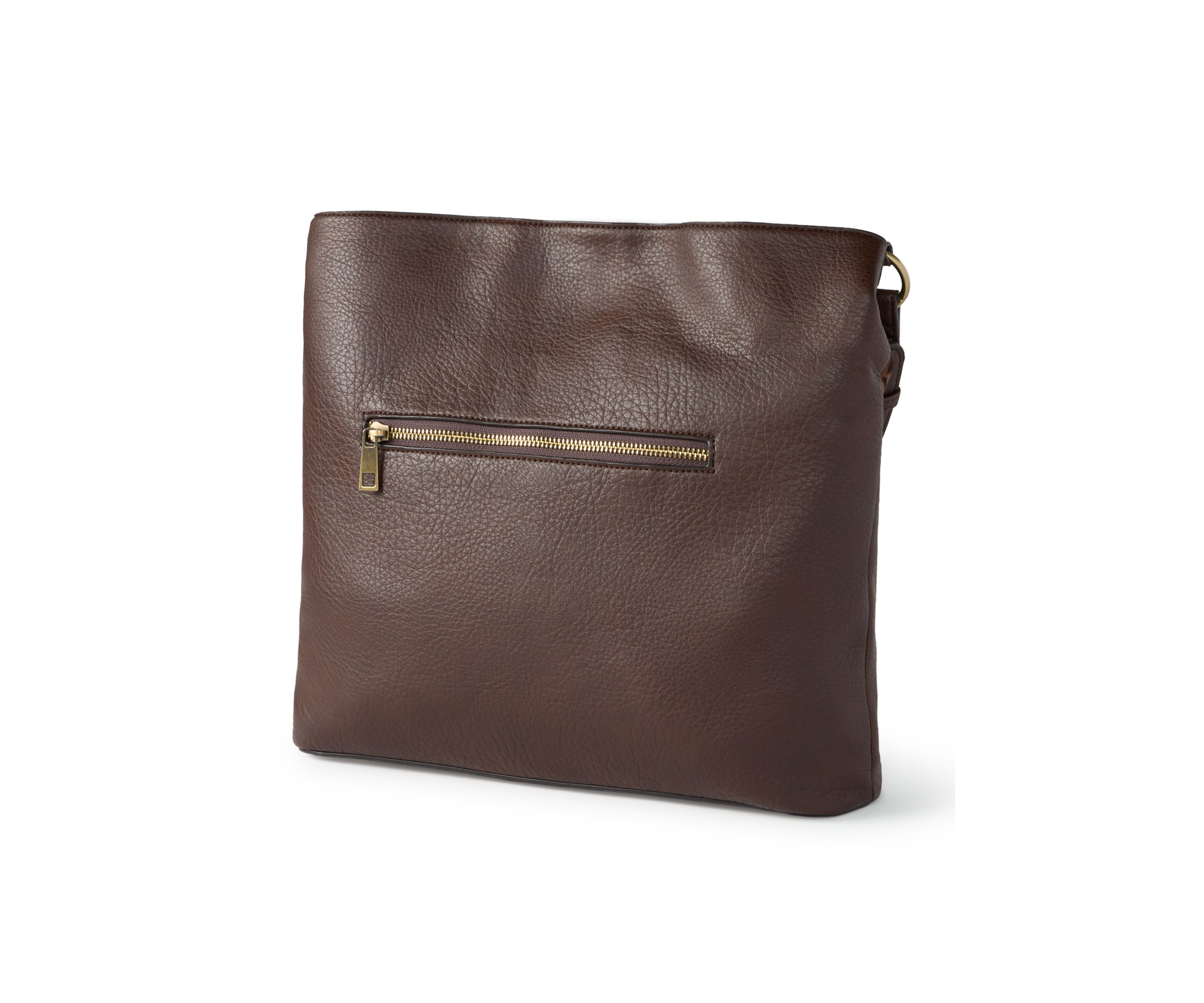 Hobo Bag with Leopard Suede Panel 