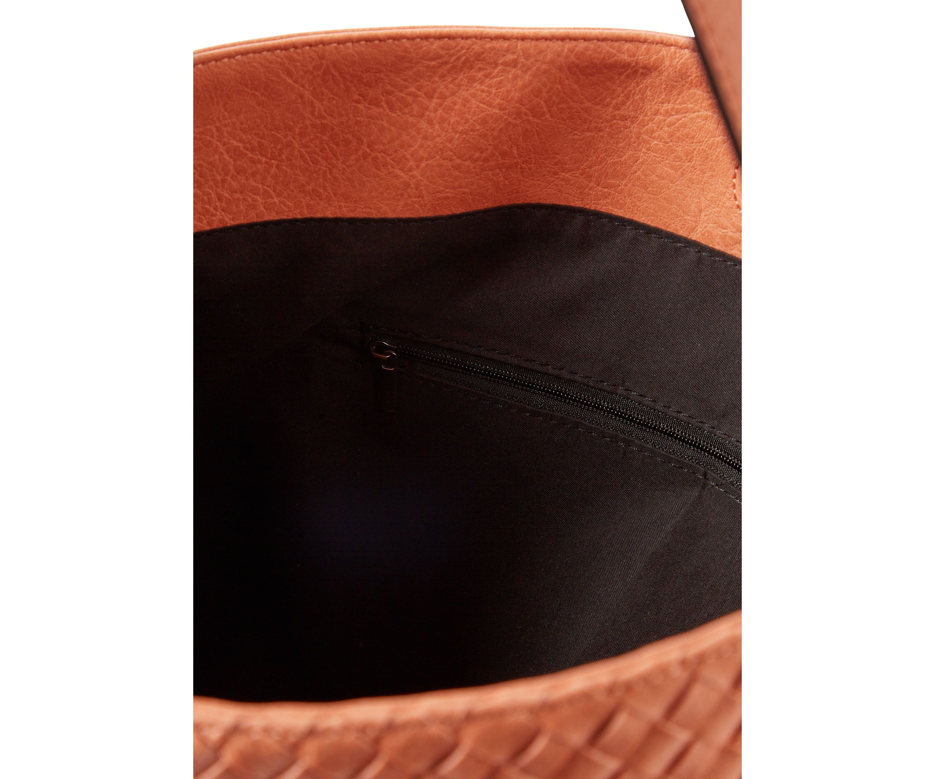 Woven Contrast Hobo Bag