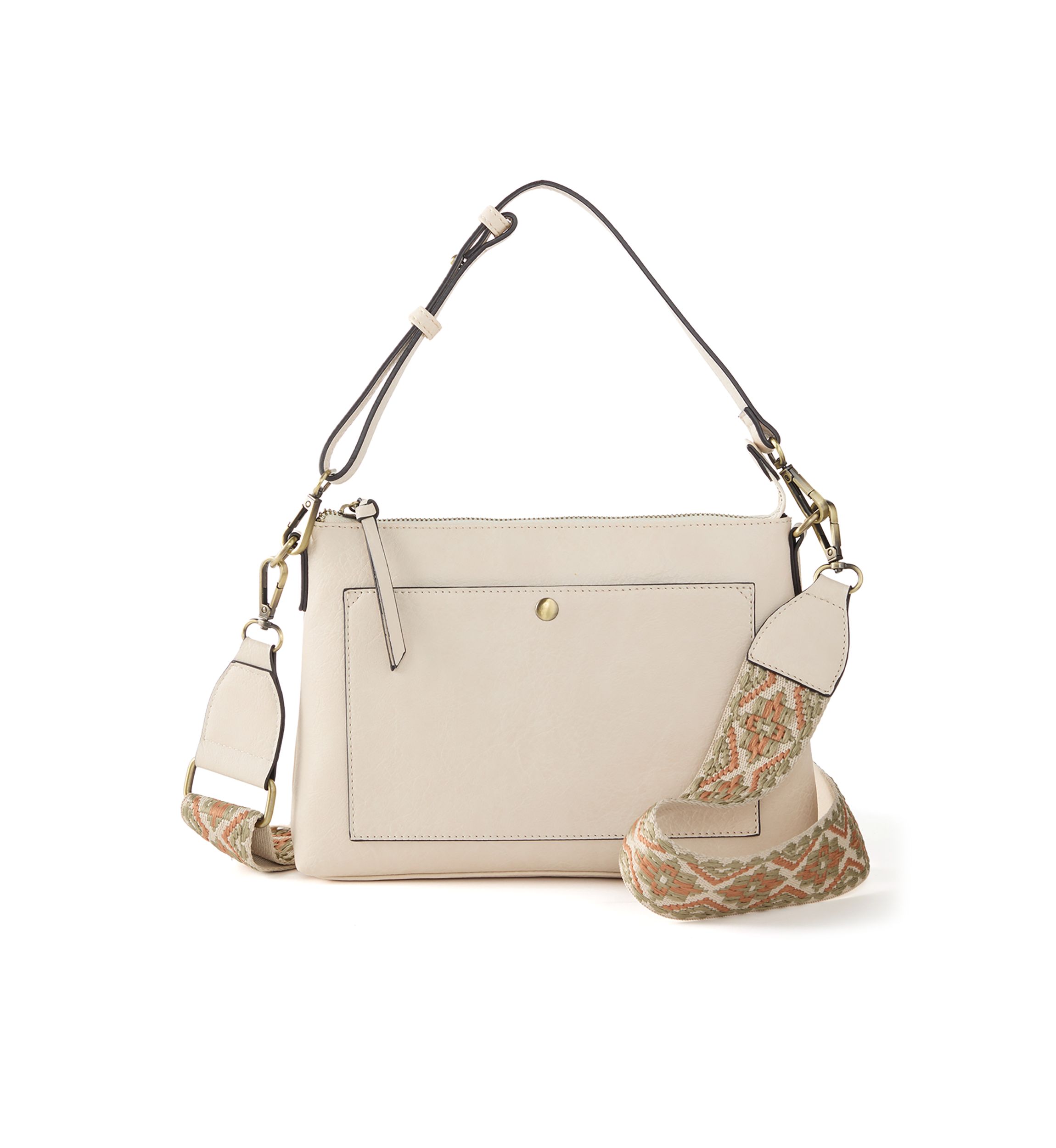 East West Shoulder Bag with Crossbody Strap