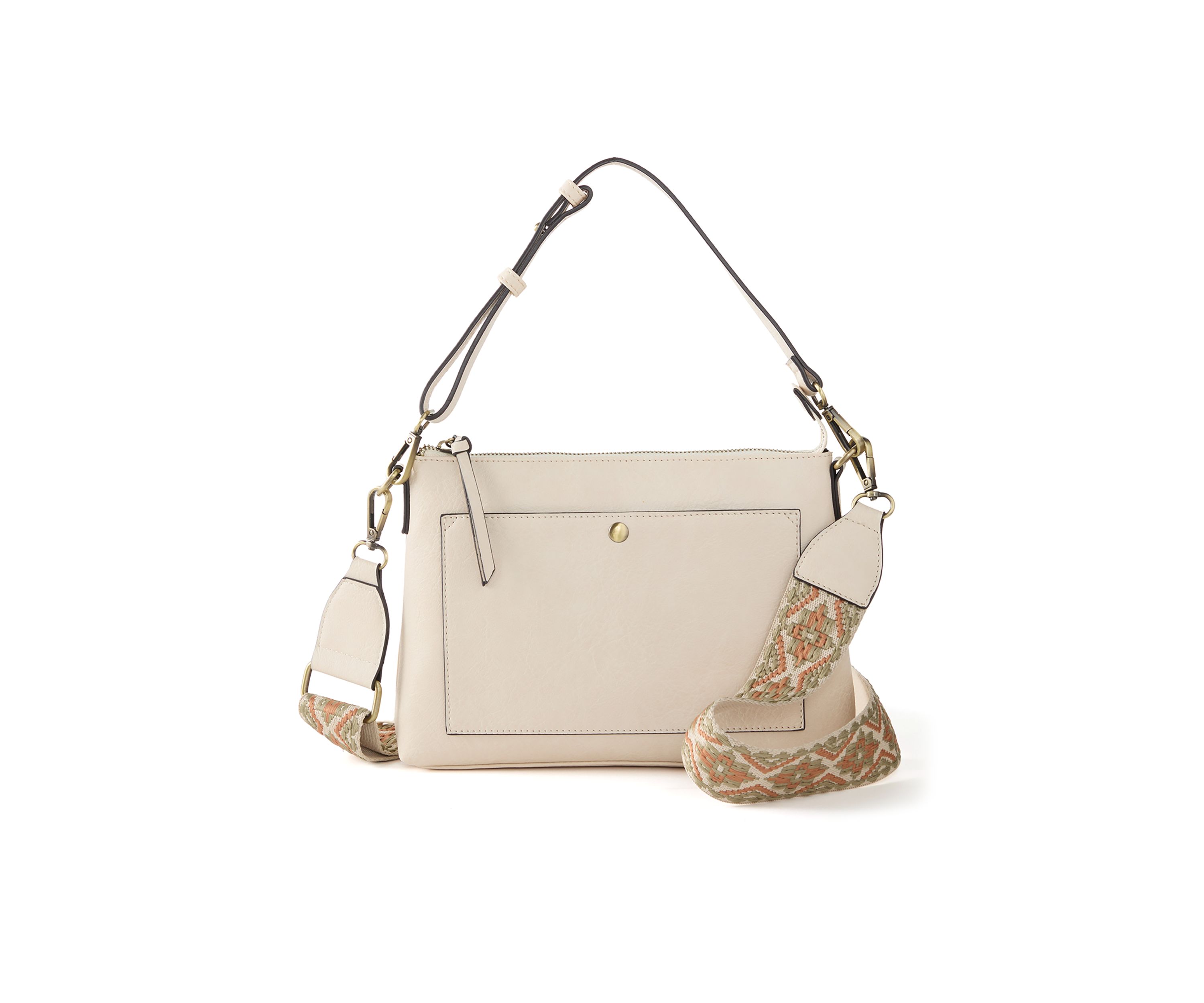 East West Shoulder Bag with Crossbody Strap
